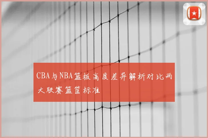 CBA与NBA篮板高度差异解析对比两大联赛篮筐标准